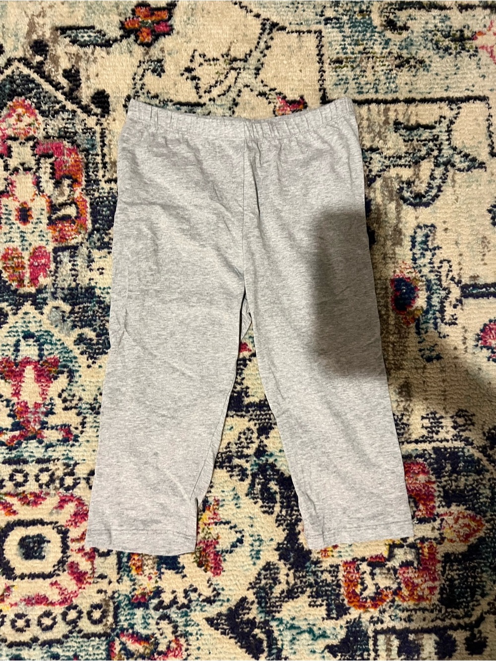 Women's Gray Elastic-Waist Capris